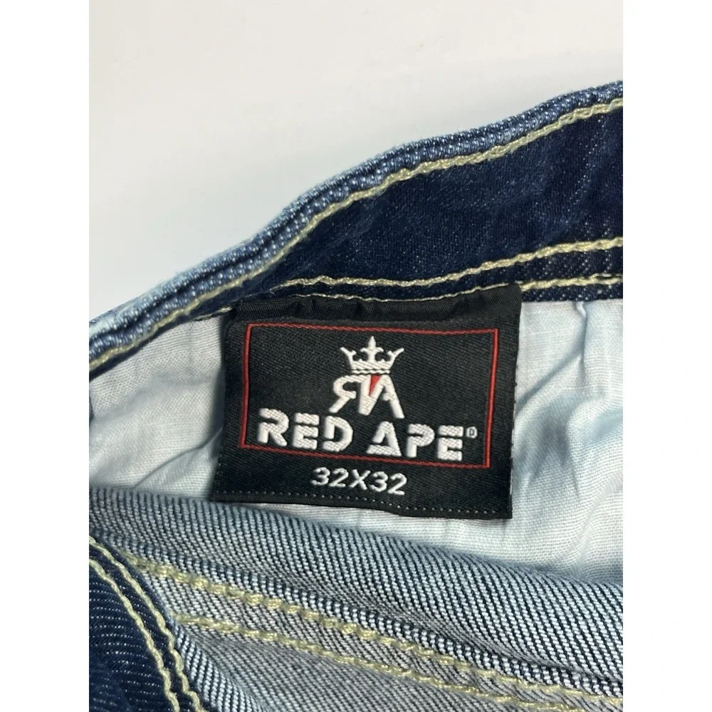 Red Ape Jeans Men's 32x32 Blue Distressed Paint Splatter Streetwear Skateboard